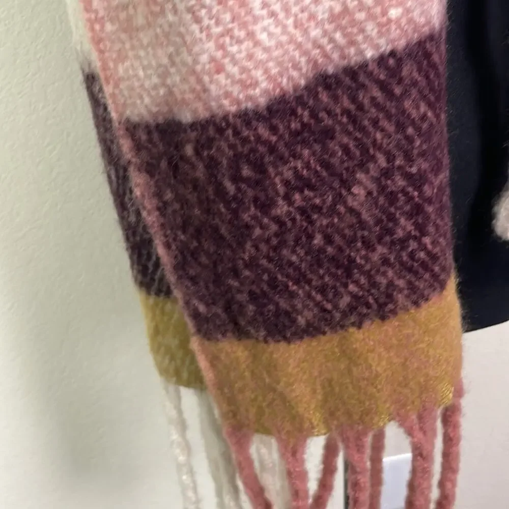 New! Cost Plus World Market huge color block scarf